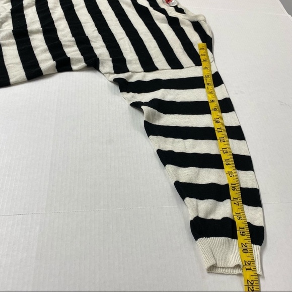Divided Oversized Black & White Scoop Neck Sweater - Picture 8 of 10